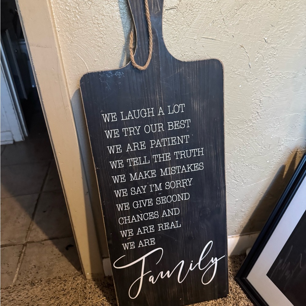 We Are Family Wood (sturdy) wall decor